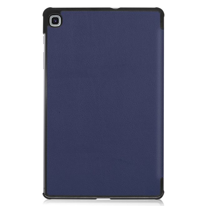 Samsung Galaxy Tab S6 Lite Hülle - Dreifach faltbares Leder Case - dunkelblau