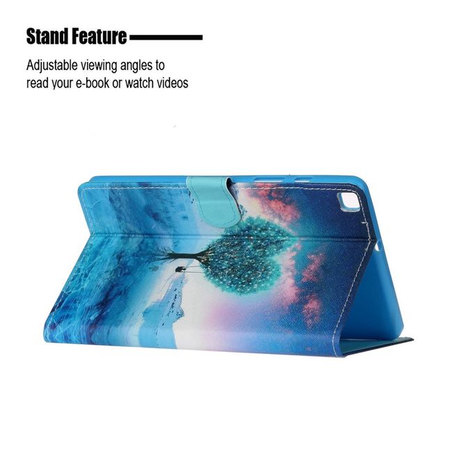 Samsung Galaxy Tab S6 Lite Tablet Hülle - Case aus Leder - Herzbaum