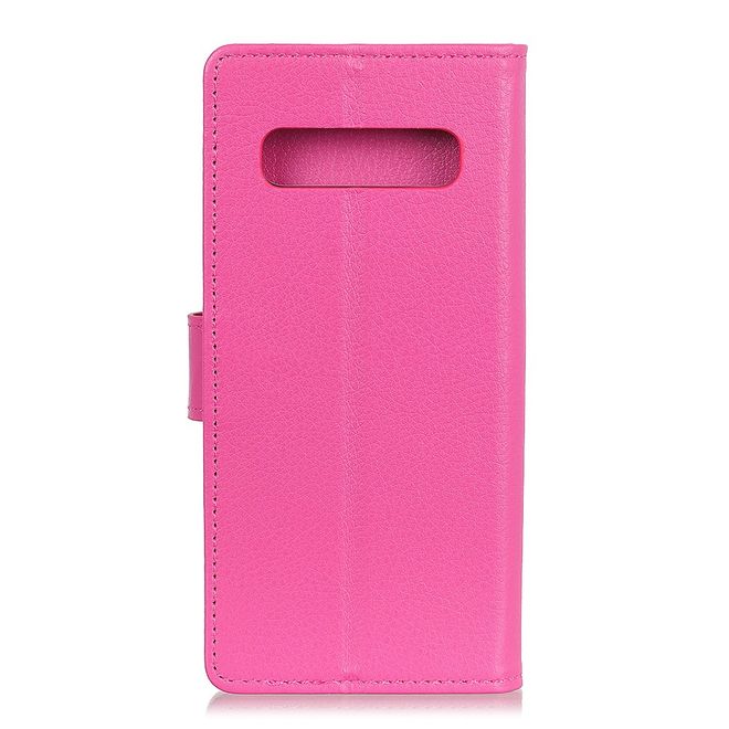 LG V60 ThinQ 5G Handy Hülle - Litchi Leder Bookcover Series - rosa