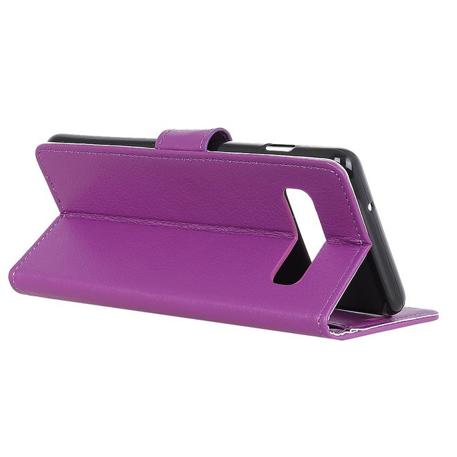 LG V60 ThinQ 5G Handy Hülle - Litchi Leder Bookcover Series - purpur