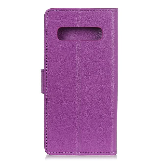 LG V60 ThinQ 5G Handy Hülle - Litchi Leder Bookcover Series - purpur