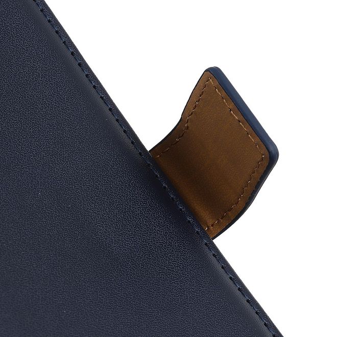 LG K41S Handy Hülle - Classic II Leder Bookcover Series - blau
