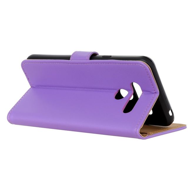 LG K41S Handy Hülle - Classic II Leder Bookcover Series - purpur