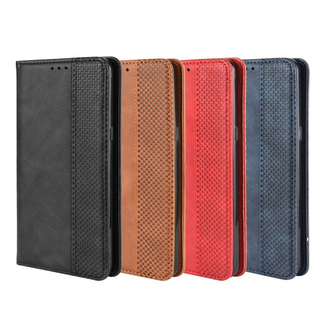 LG V60 ThinQ 5G Handy Hülle - Retro Leder Bookcover Series - braun