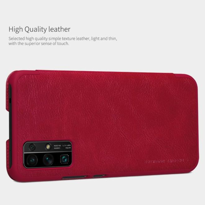 Nillkin - Huawei Honor 30 Hülle - Leder Book Case - Qin Series - rot