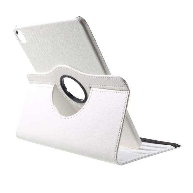 Étui pour iPad Pro 12,9 pouces (2020) - Étui en cuir rotatif à 360° - Blanc