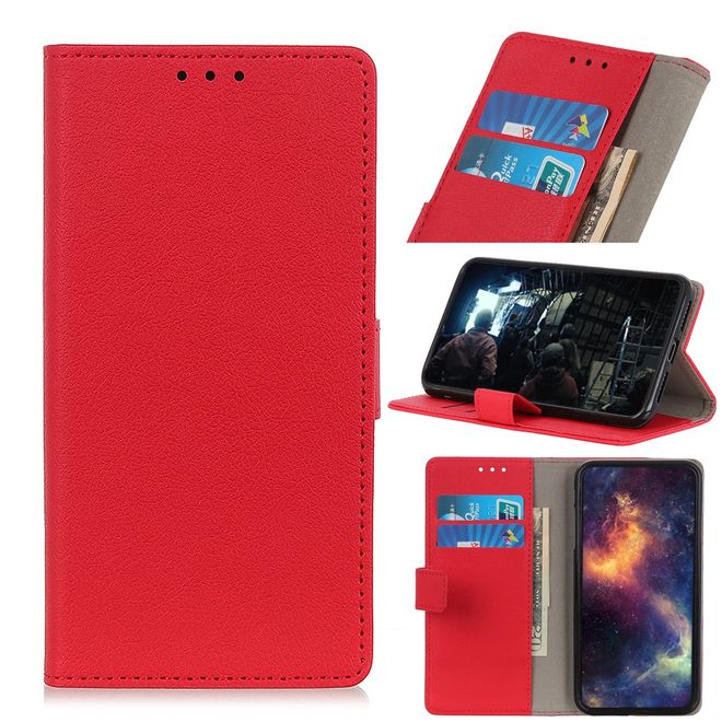 Huawei Honor 30 Handy Hülle - Classic III Leder Bookcover Series - rot