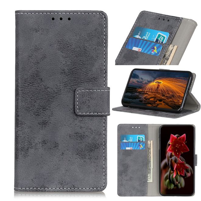 Huawei Honor 30 Phone Case - Vintage Leather Bookcover Series - Grey