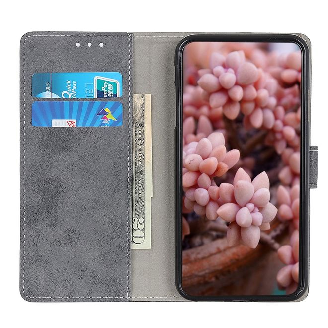 Huawei Honor 30 Phone Case - Vintage Leather Bookcover Series - Grey