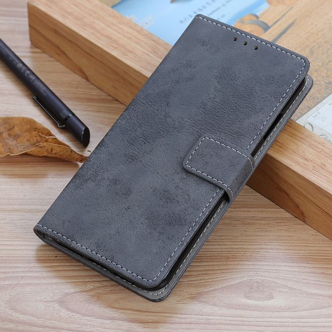 Huawei Honor 30 Phone Case - Vintage Leather Bookcover Series - Grey