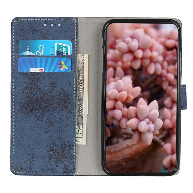 Huawei Honor 30 Phone Case - Vintage Leather Bookcover Series - Blue