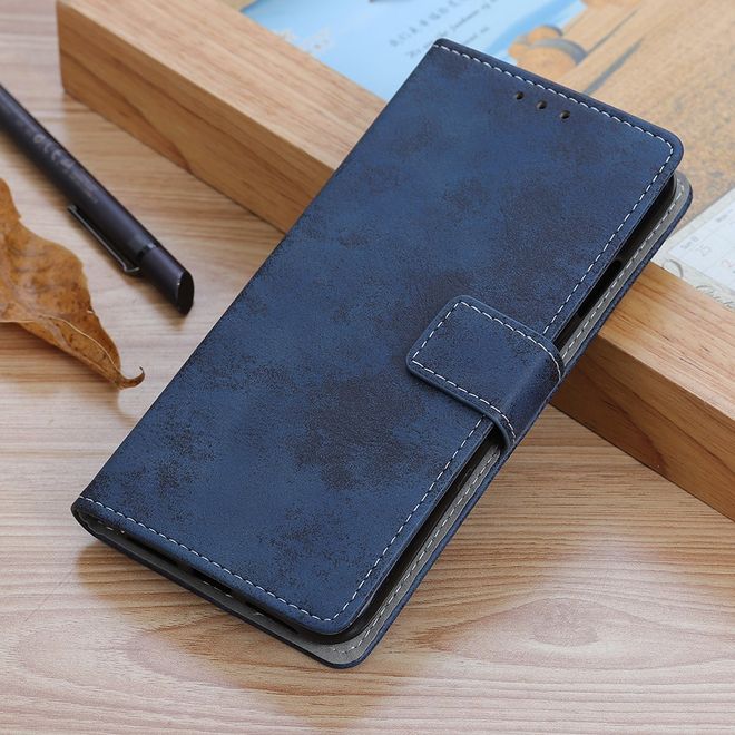 Huawei Honor 30 Phone Case - Vintage Leather Bookcover Series - Blue