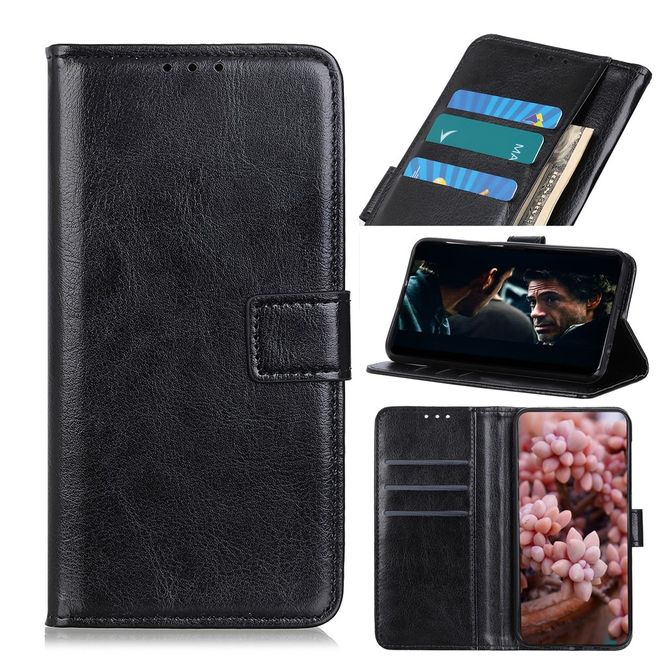 Huawei Honor 30 Pro / 30 Pro Plus Handyhülle - Crazy Horse III Leder Series Case - schwarz