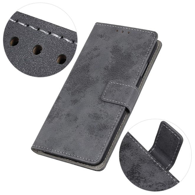 Huawei Honor 30 Pro / 30 Pro Plus Phone Case - Vintage Leather Bookcover Series - Grey