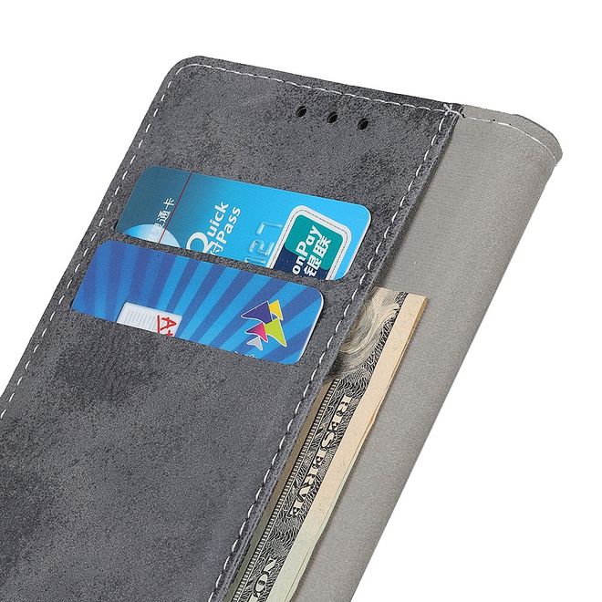 Huawei Honor 30 Pro / 30 Pro Plus Phone Case - Vintage Leather Bookcover Series - Grey