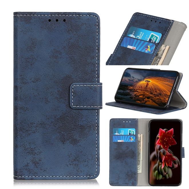 Huawei Honor 30 Pro / 30 Pro Plus Phone Case - Vintage Leather Bookcover Series - Blue