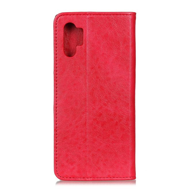 Oppo Realme XT Handy Hülle - Crazy Horse V Leder Bookcover Series - rot