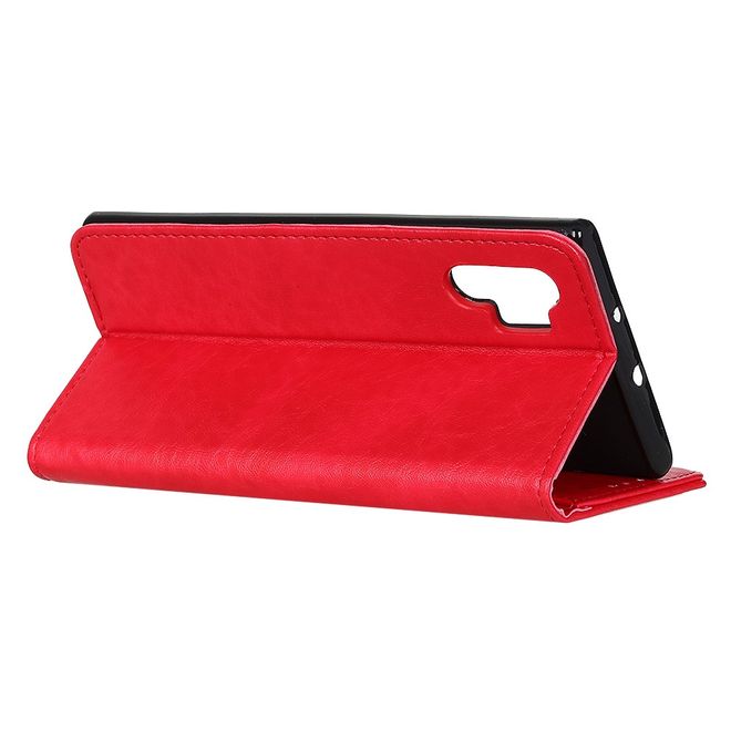 Oppo Realme XT Handy Hülle - Crazy Horse V Leder Bookcover Series - rot