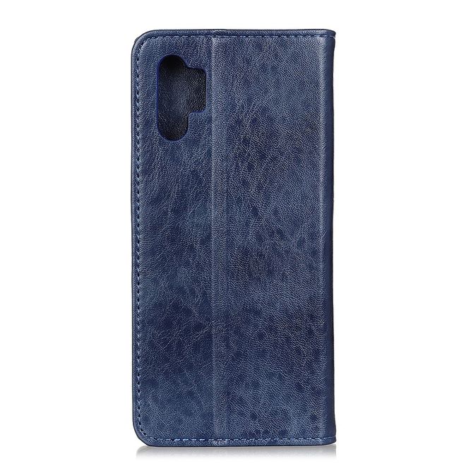 Oppo Realme XT Handy Hülle - Crazy Horse V Leder Bookcover Series - blau