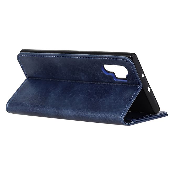 Oppo Realme XT Handy Hülle - Crazy Horse V Leder Bookcover Series - blau