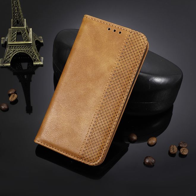 Oppo Realme 5 Pro Handy Hülle - Retro Leder Bookcover Series - braun
