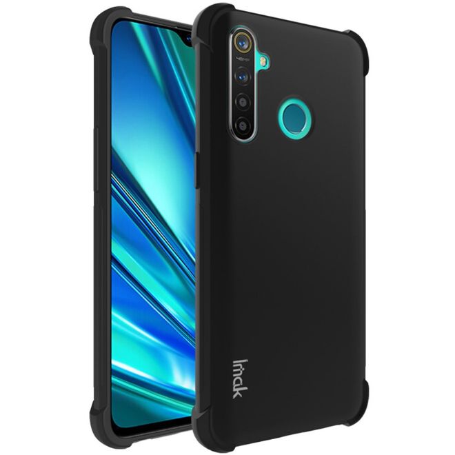 Imak - Oppo Realme 5 Pro Handyhülle - Case aus TPU Plastik - inklusive Schutzglas - schwarz