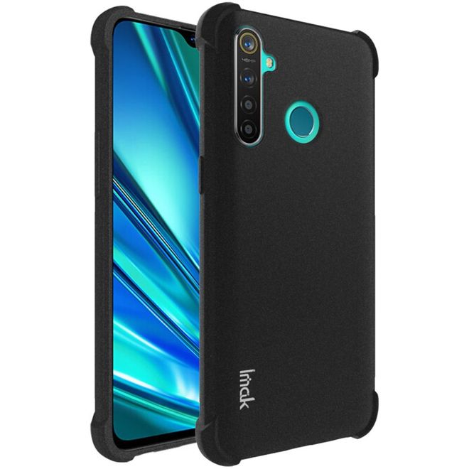 Imak - Oppo Realme 5 Pro Handyhülle - Case aus TPU Plastik - inklusive Schutzglas - matt schwarz