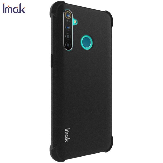 Imak - Oppo Realme 5 Pro Handyhülle - Case aus TPU Plastik - inklusive Schutzglas - matt schwarz