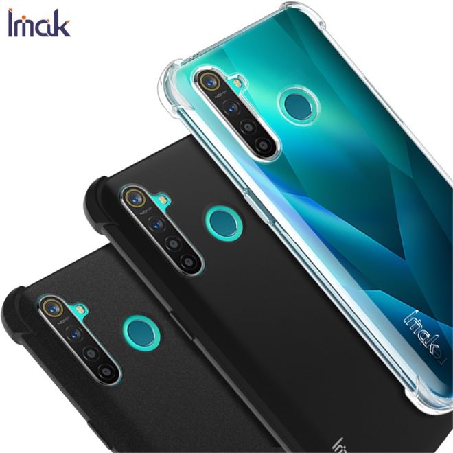 Imak - Oppo Realme 5 Pro Handyhülle - Case aus TPU Plastik - inklusive Schutzglas - matt schwarz