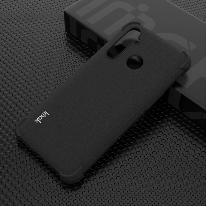 Imak - Oppo Realme 5 Pro Handyhülle - Case aus TPU Plastik - inklusive Schutzglas - matt schwarz