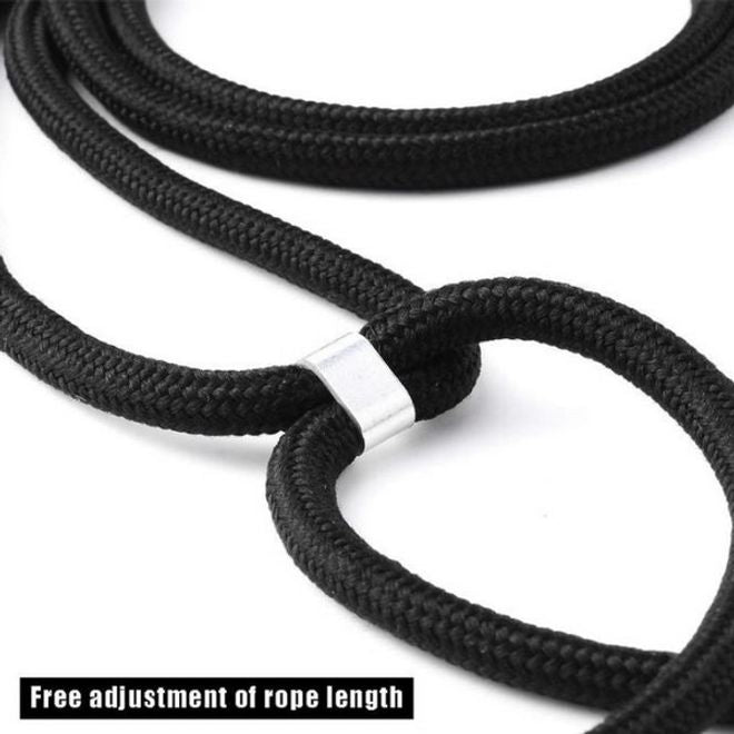 MU Style - iPhone 8 Plus / 7 Plus Handykette - Necklace TPU Hülle zum Umhängen - Original Series - transparent/schwarz