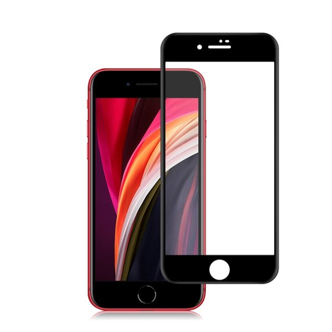 iPhone SE (2022) / SE (2020) / 8 / 7 Panzerglas 3D Full Screen - Full Glue Displayschutz (0.33 mm) - schwarz
