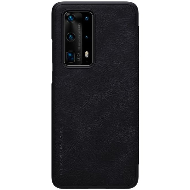 Nillkin - Huawei P40 Pro Plus Hülle - Leder Book Case - Qin Series - schwarz