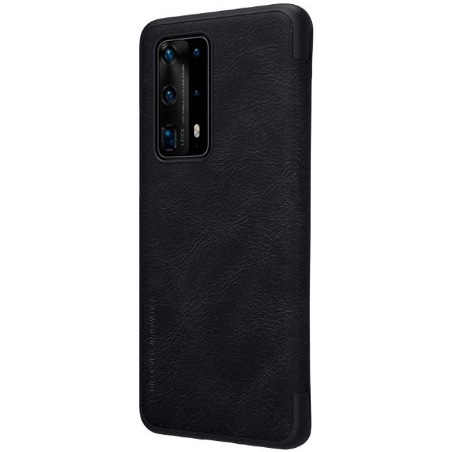 Nillkin - Huawei P40 Pro Plus Hülle - Leder Book Case - Qin Series - schwarz
