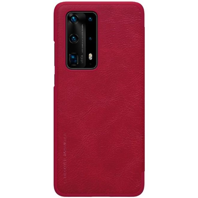 Nillkin - Huawei P40 Pro Plus Hülle - Leder Book Case - Qin Series - rot