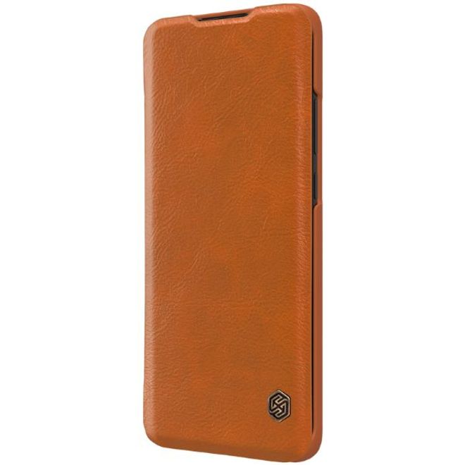 Nillkin - Huawei P40 Pro Plus Hülle - Leder Book Case - Qin Series - braun