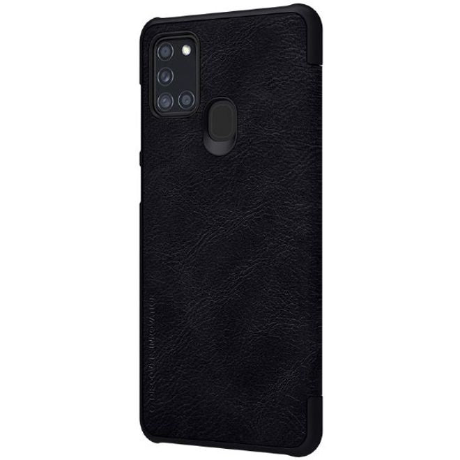 Nillkin - Samsung Galaxy A21s Hülle - Leder Book Case - Qin Series - schwarz