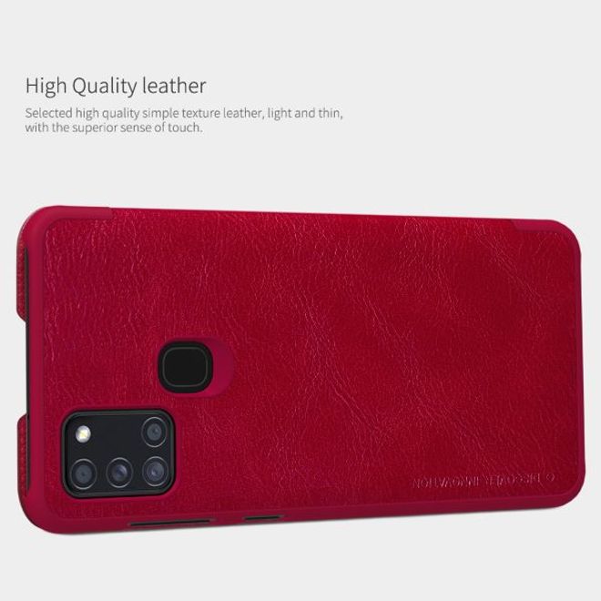 Nillkin - Samsung Galaxy A21s Hülle - Leder Book Case - Qin Series - schwarz