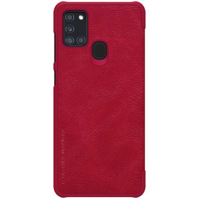 Nillkin - Samsung Galaxy A21s Hülle - Leder Book Case - Qin Series - rot