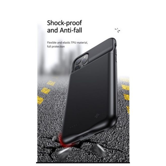 USAMS - iPhone 11 Pro Akku Case 3500mAh  - 2 in 1 TPU Hülle und Power Bank - schwarz
