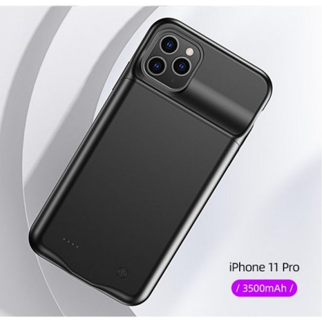 USAMS - iPhone 11 Pro Akku Case 3500mAh  - 2 in 1 TPU Hülle und Power Bank - schwarz