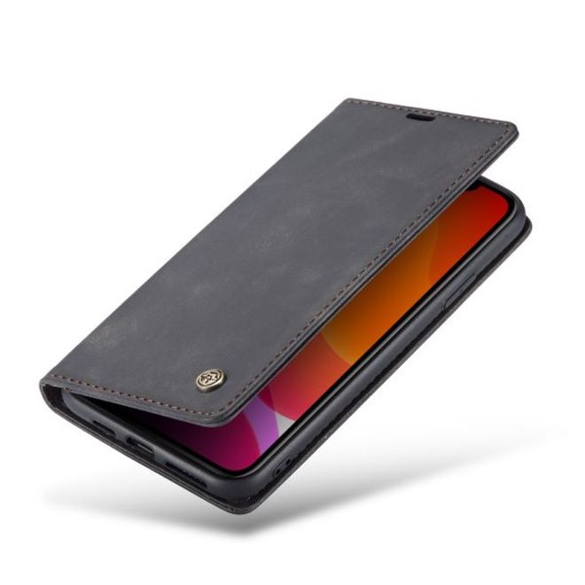 Caseme - iPhone 11 Pro Max Hülle - Leder Flip Wallet Case - schwarz
