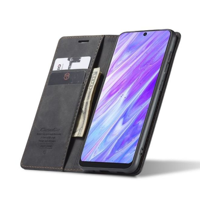 Caseme - Samsung Galaxy S20 Ultra Hülle - Leder Flip Wallet Case - schwarz