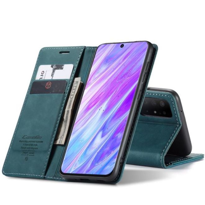 Caseme - Samsung Galaxy S20 Ultra Hülle - Leder Flip Wallet Case - blau