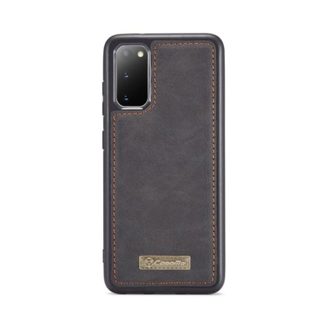 Caseme - Samsung Galaxy S20 Handy Hülle - Leder Etui mit abnehmbarer Plastik Hülle - schwarz
