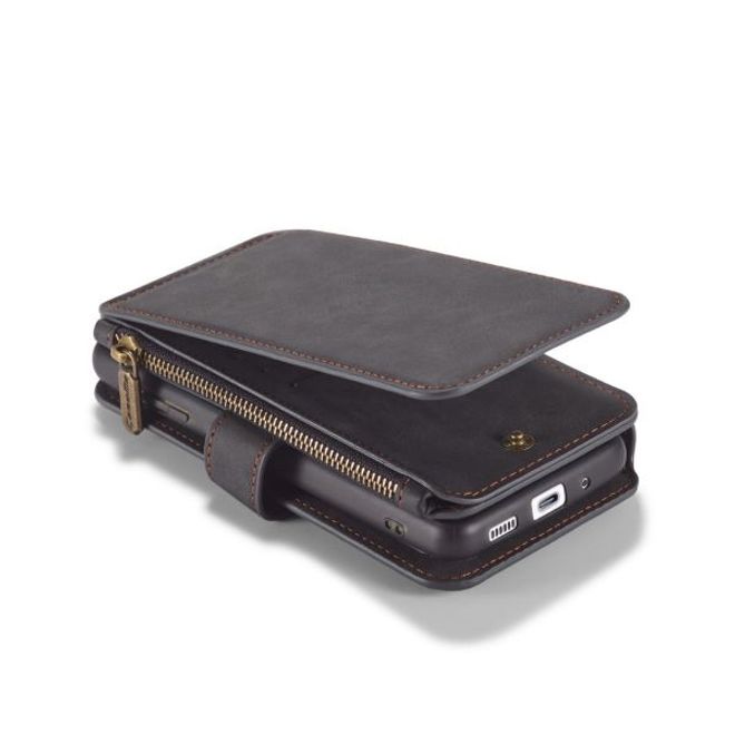 Caseme - Samsung Galaxy S20+ Handy Hülle - Leder Etui mit abnehmbarer Plastik Hülle - schwarz