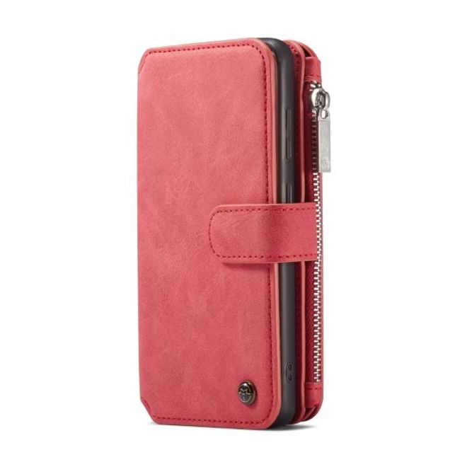 Caseme - Samsung Galaxy S20+ Handy Hülle - Leder Etui mit abnehmbarer Plastik Hülle - rot