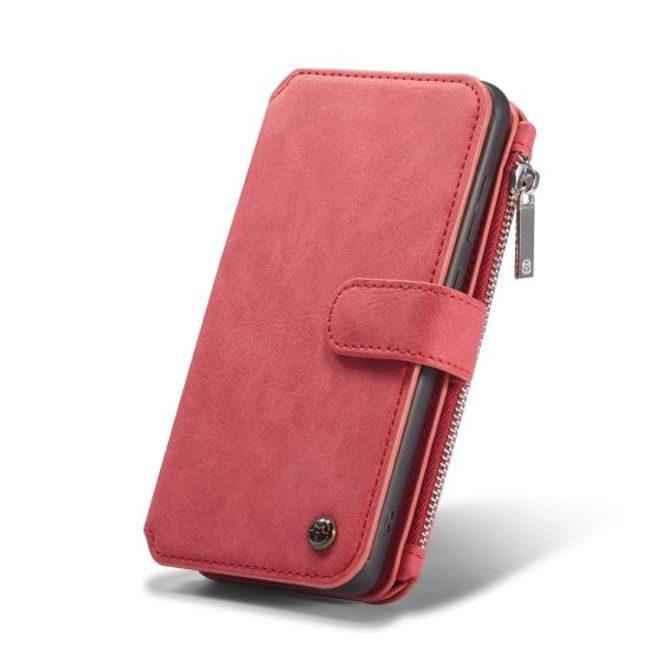 Caseme - Samsung Galaxy S20+ Handy Hülle - Leder Etui mit abnehmbarer Plastik Hülle - rot