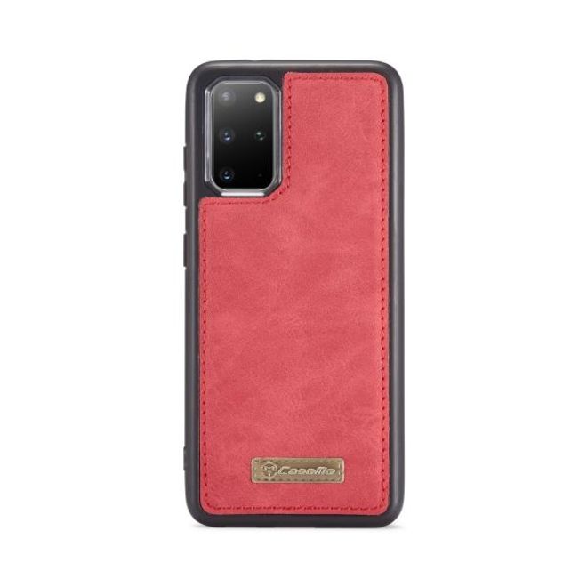 Caseme - Samsung Galaxy S20+ Handy Hülle - Leder Etui mit abnehmbarer Plastik Hülle - rot