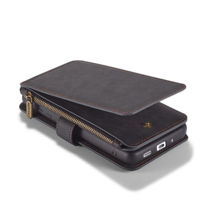 Caseme - Samsung Galaxy S20 Ultra Handy Hülle - Leder Etui mit abnehmbarer Plastik Hülle - schwarz